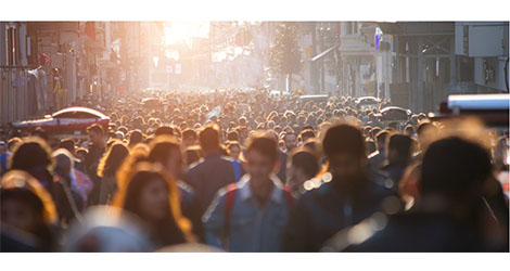 Lots of young people on the street